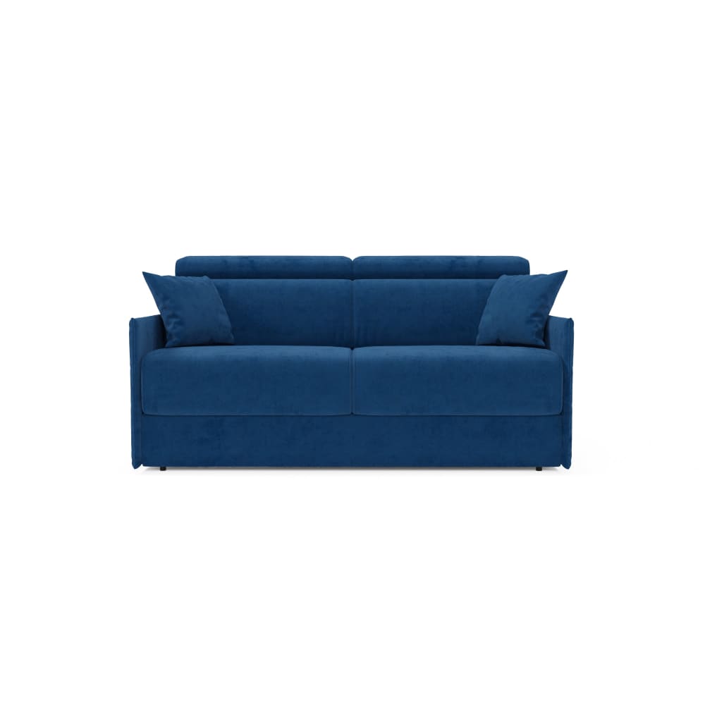 Canapé lit avec têtières inclinables 169 cm en tissu bleu