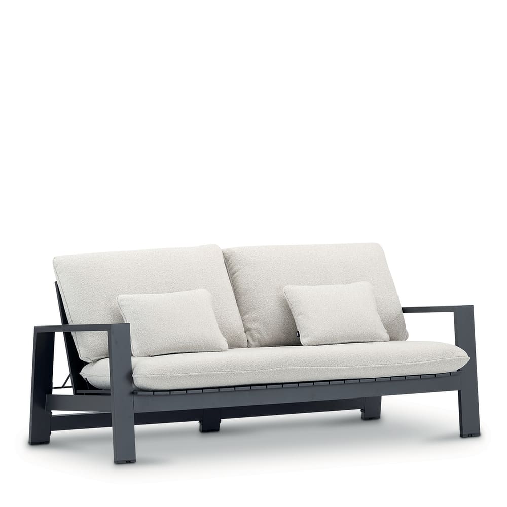 Canapé 3 places inclinable, aluminium anthracite