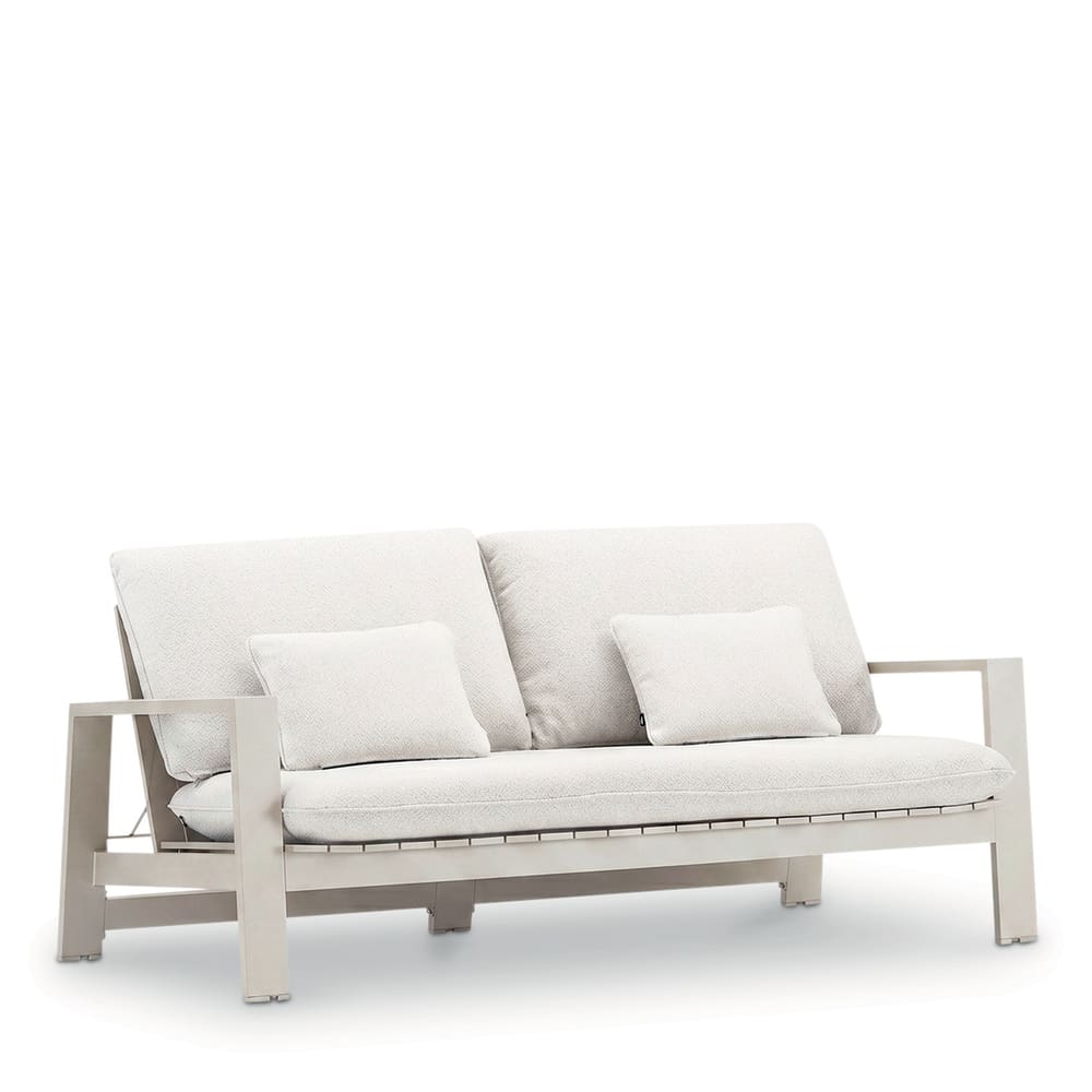 Canapé 3 places inclinable, aluminium beige