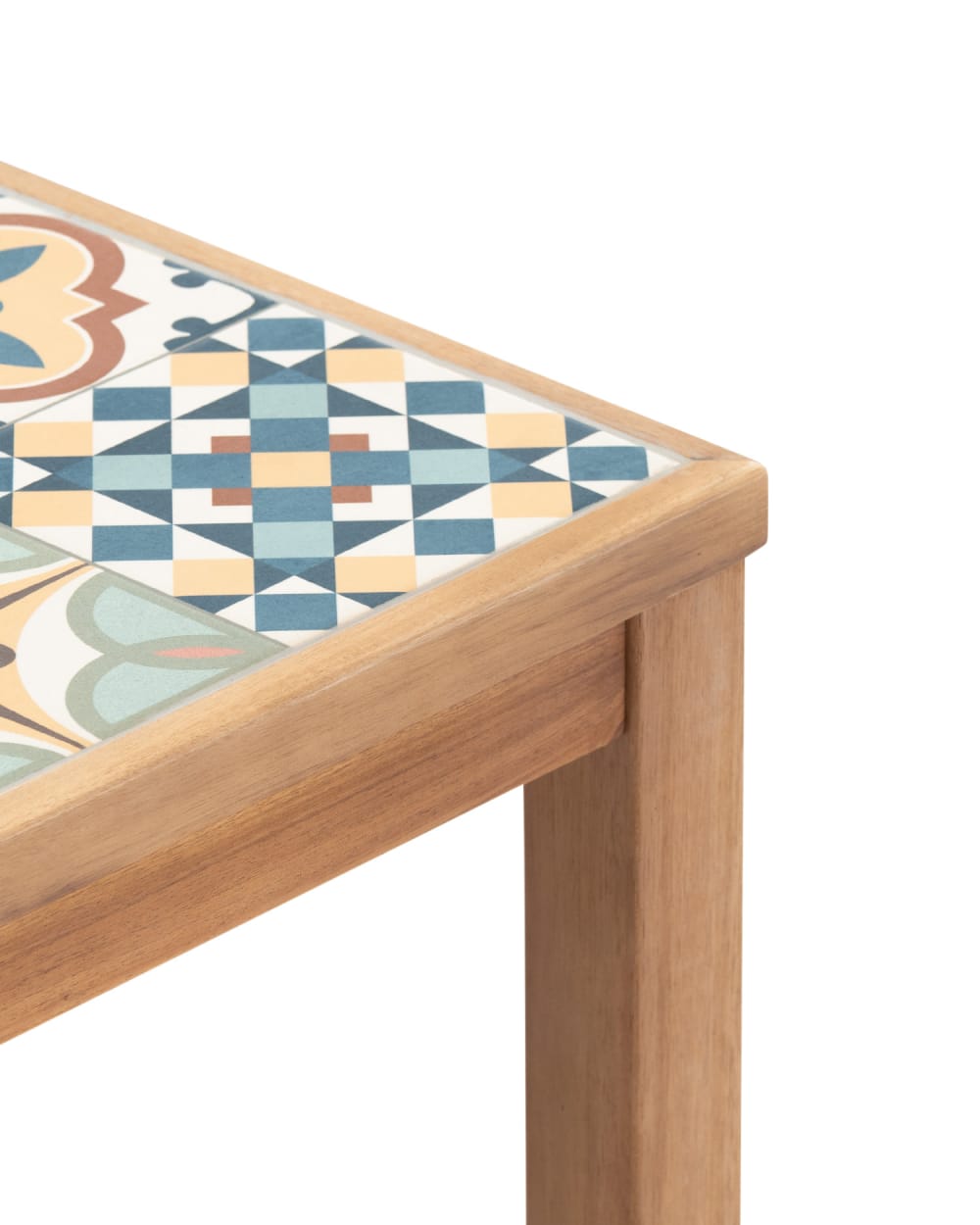 Holz- und Keramiktisch 70x70xm - Lucca - Maisons Du Monde