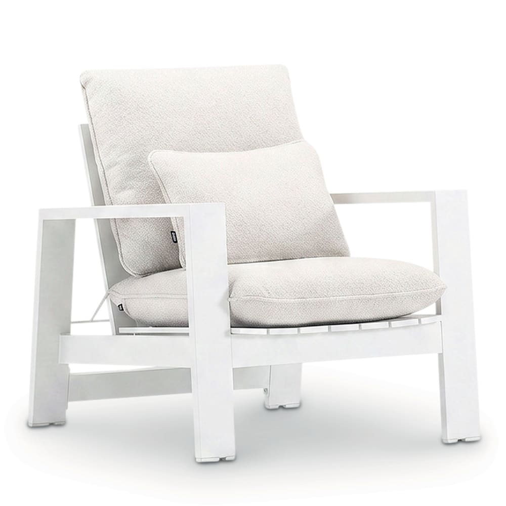 Fauteuil inclinable en aluminium blanc