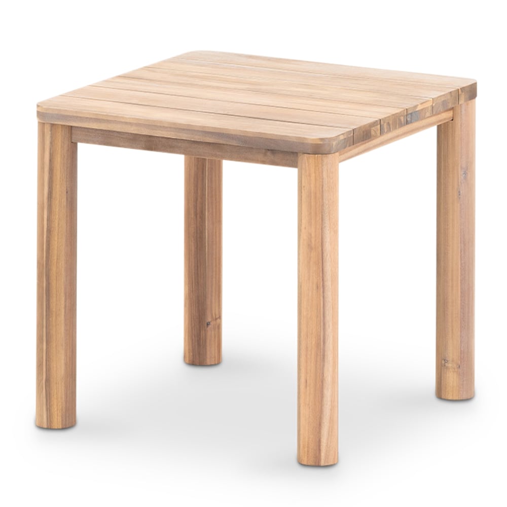Table à manger en bois 100x100 pieds cylindriques