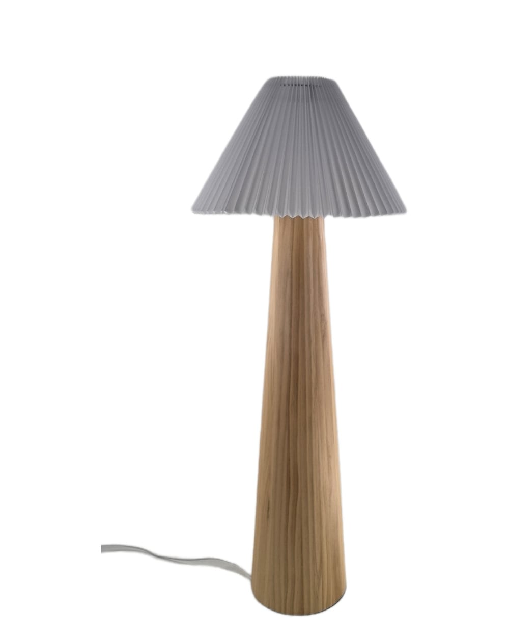 lampadaire bois et tissu