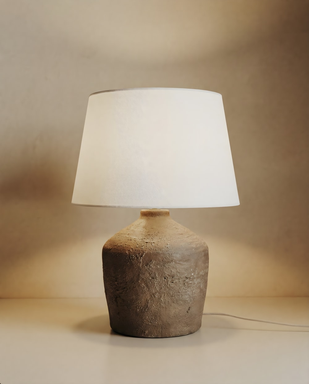 Lampe de table en céramique couleur marron de 50cm — vue 3