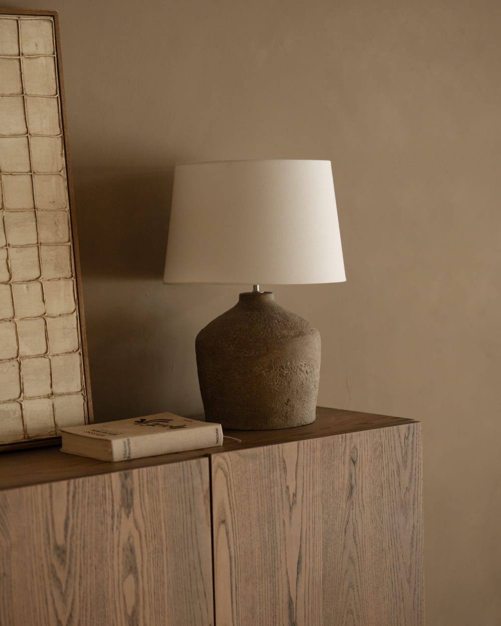 Lampe de table en céramique couleur marron de 50cm — vue 4