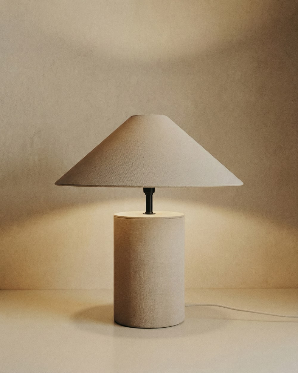 Lampe de table en tissu teinte naturelle de 38cm — vue 3