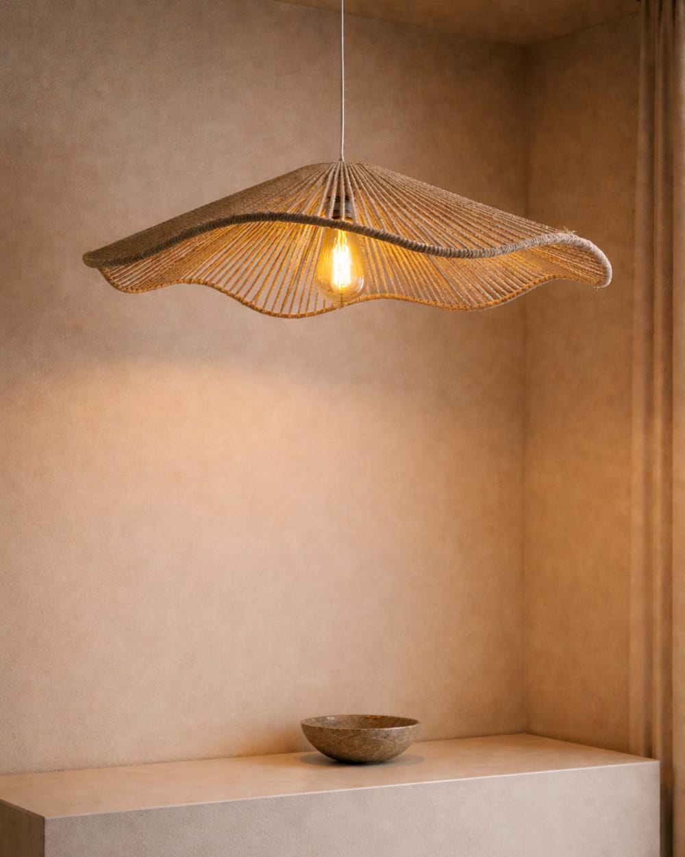 Suspension en coton coloris naturel de 59cm — vue 4
