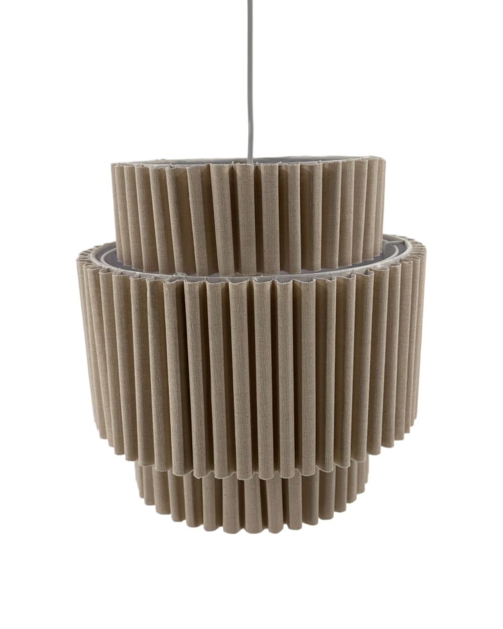 Suspension en lin coloris beige de 33cm Suspension en lin coloris beige de 33cm