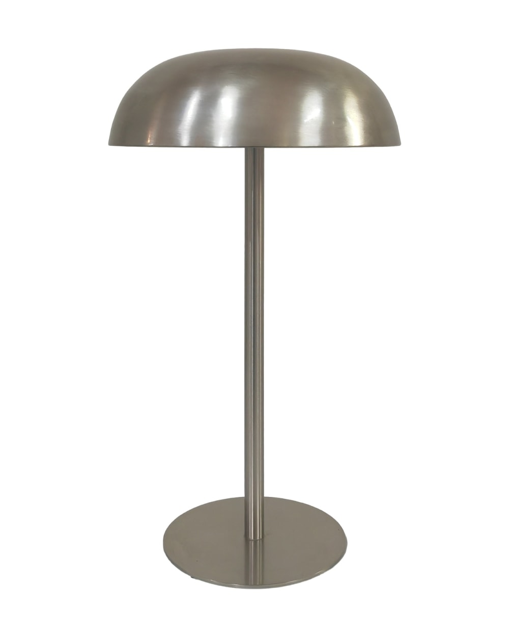 Lampe de table en métal couleur argentée de 38cm