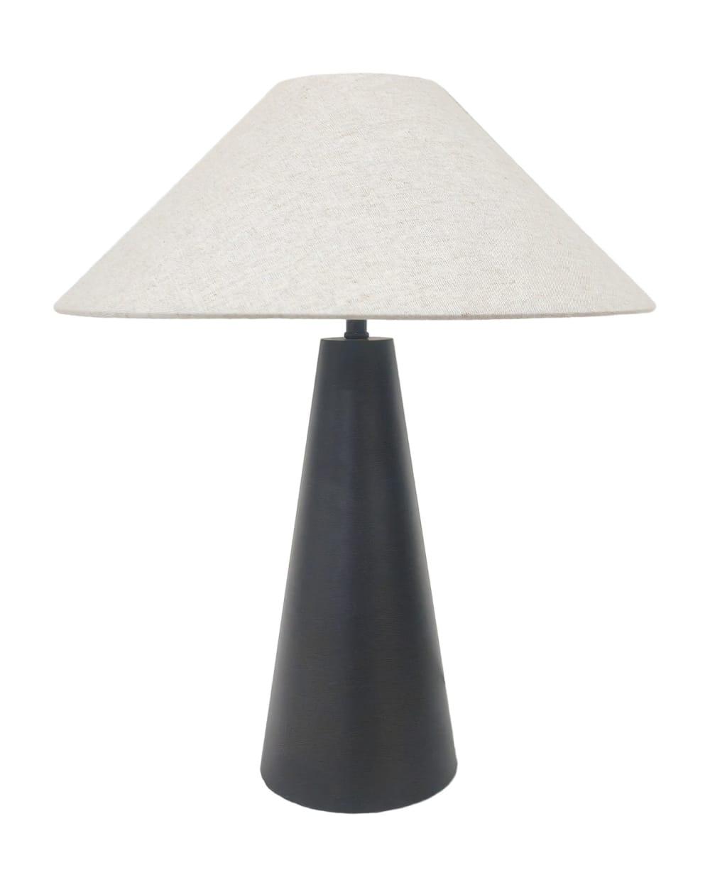 Lampe de table en bois couleur grise et naturelle de 41cm