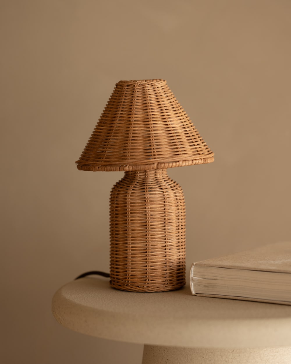 Lampe de table en rotin couleur naturelle de 26cm — vue 3