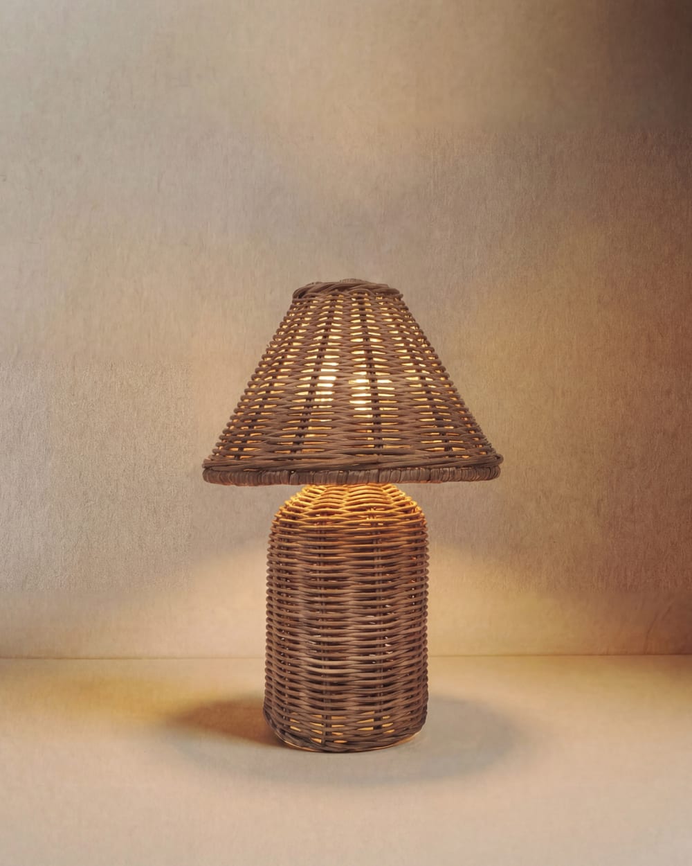 Lampe de table en rotin couleur naturelle de 26cm — vue 4