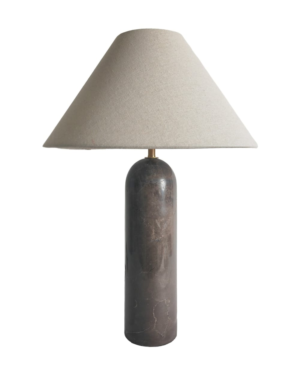 Lampe de table en marbre de couleur naturelle et marron de 51cm