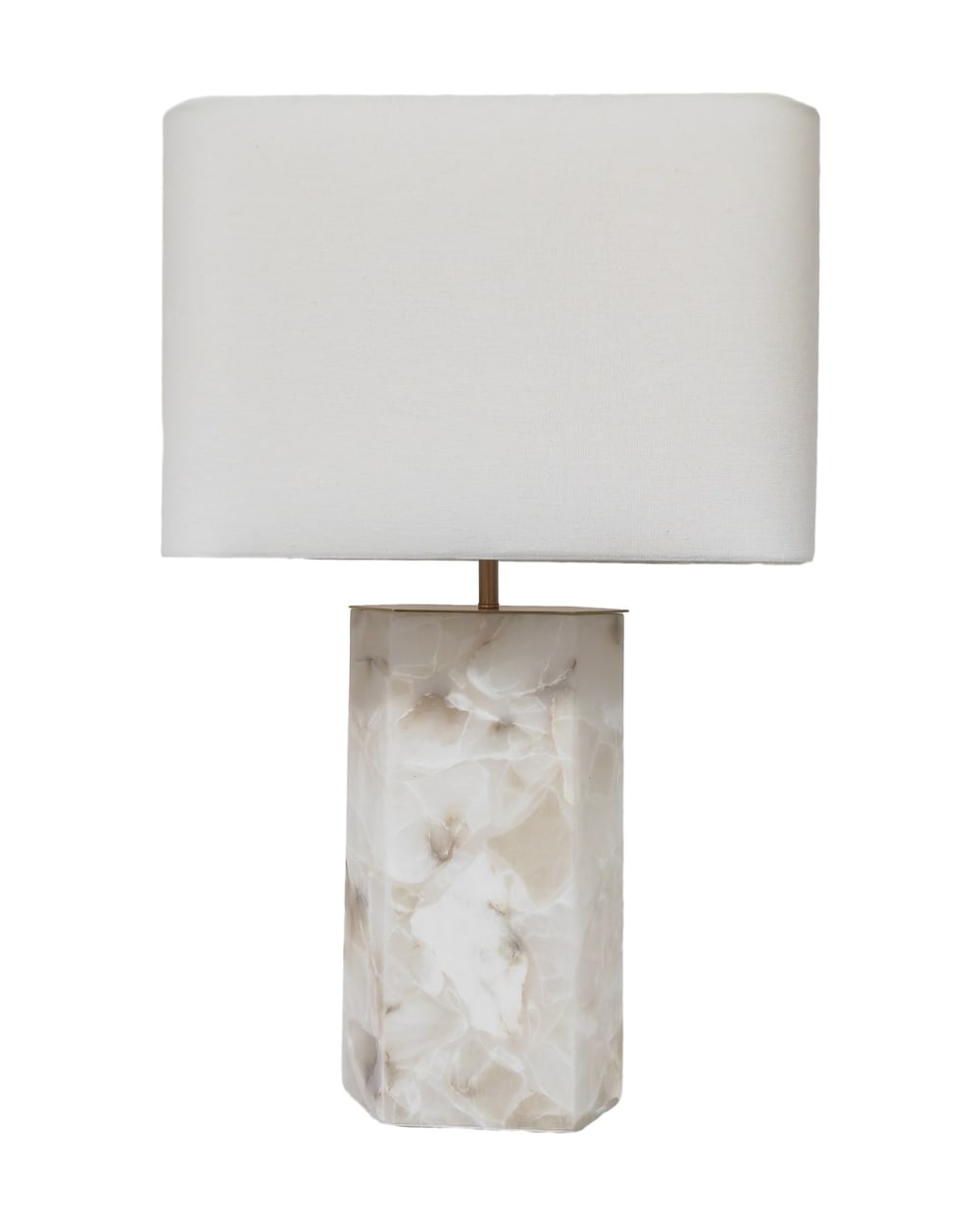Lampe de table en albâtre couleur blanche de 60cm Lampe de table en albâtre couleur blanche de 60cm