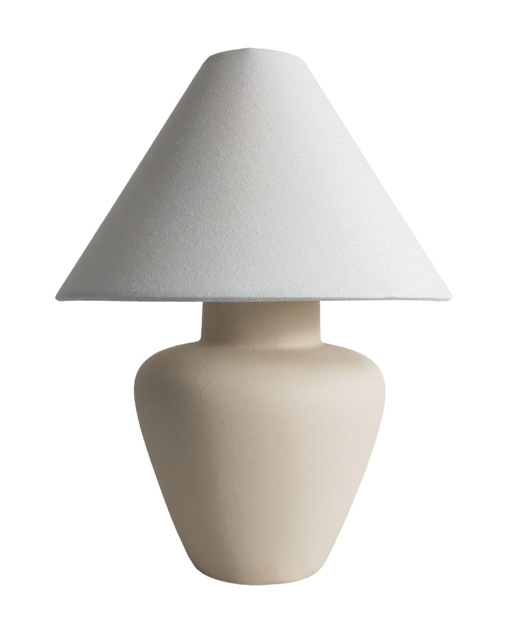 Lampe de table en céramique couleur blanche de 37cm Lampe de table en céramique couleur blanche de 37cm