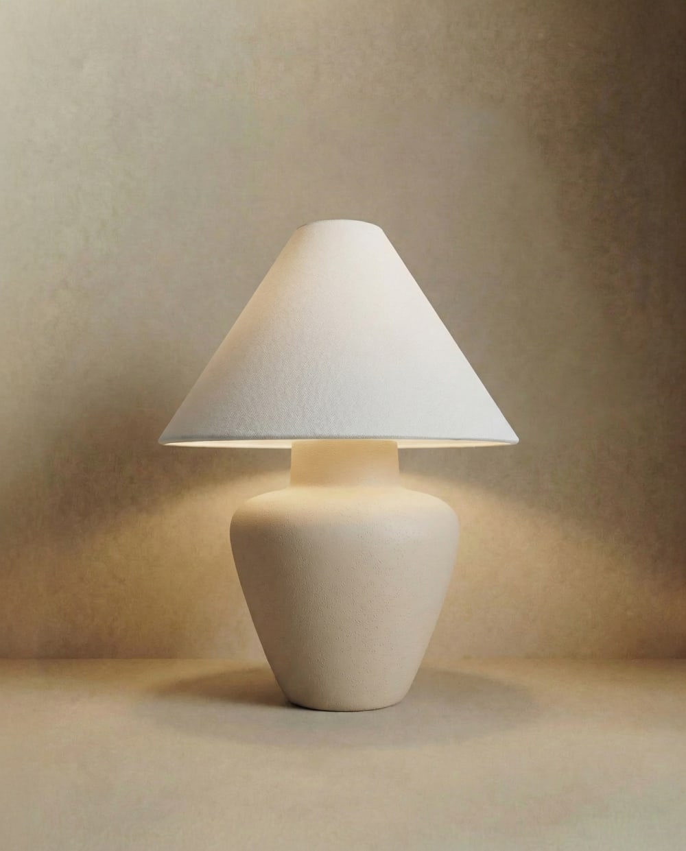 Lampe de table en céramique couleur blanche de 37cm — vue 3