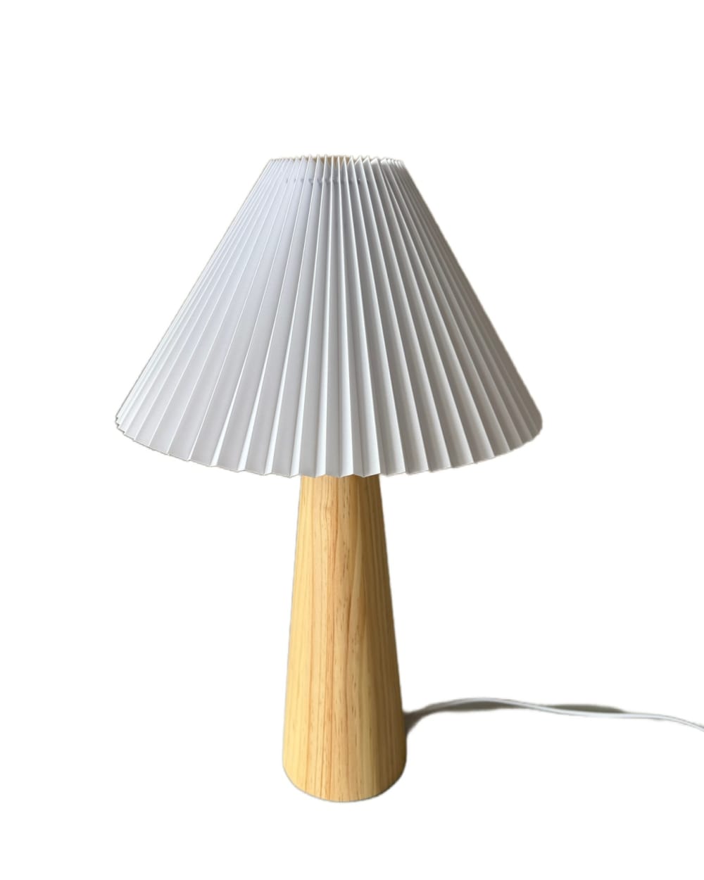 Lampe à poser bois et tissu abat-jour naturel chêne moyen 34cm Lampe à poser bois et tissu abat-jour naturel chêne moyen 34cm