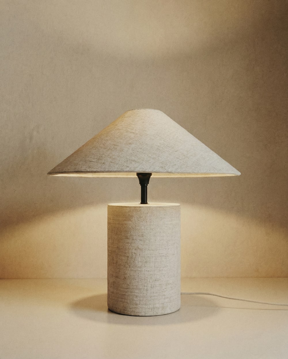 Lampe de table en tissu couleur vert clair de 38cm — vue 3