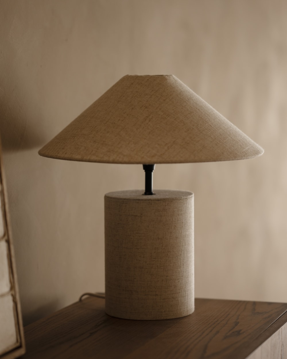 Lampe de table en tissu couleur vert clair de 38cm — vue 4
