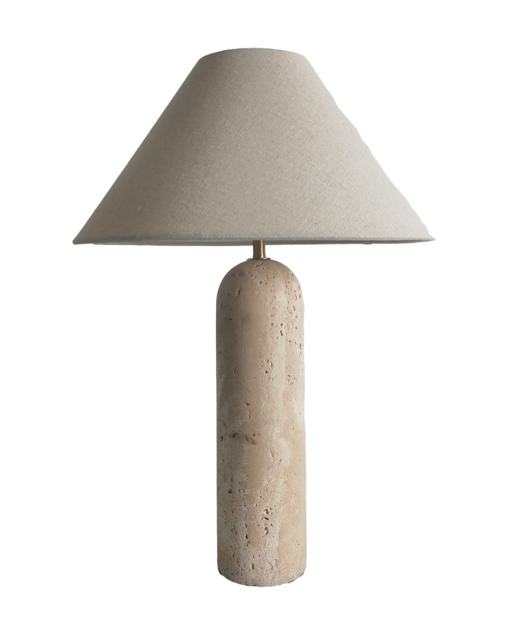 Lampe de table en marbre travertin de couleur naturelle de 51cm Lampe de table en marbre travertin de couleur naturelle de 51cm