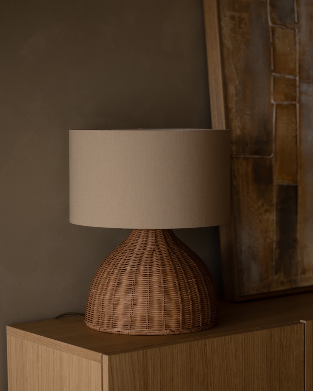 Lampe de table en rotin couleur naturelle de 44cm — vue 4