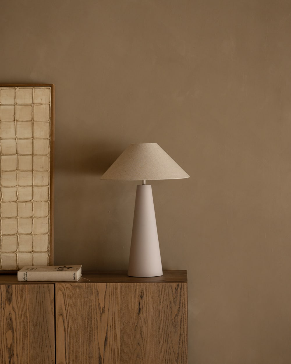 Lampe de table en bois couleur noire et naturelle de 41cm — vue 3
