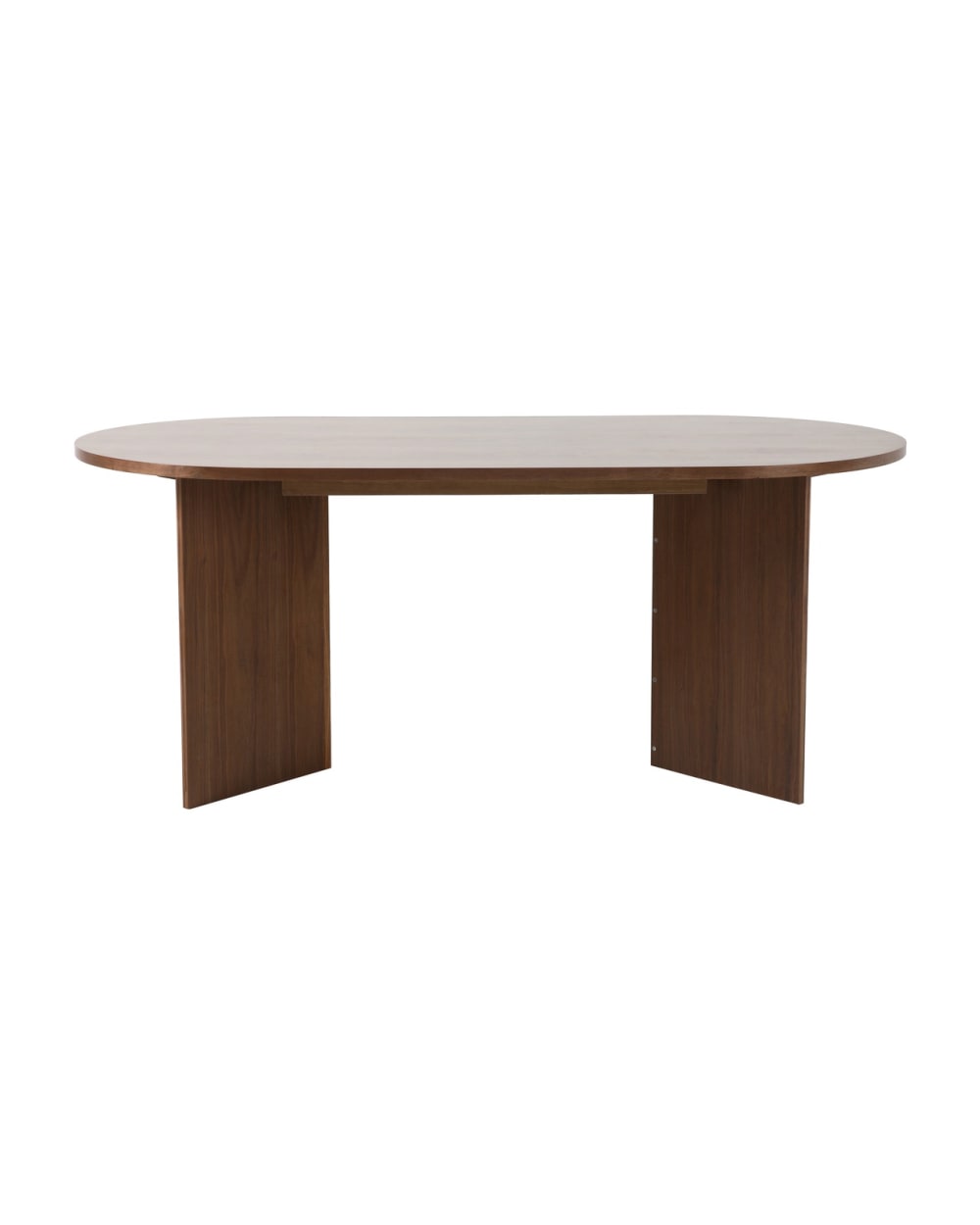 Ovaler Esstisch aus Eichenfurnier in Haselnussbraun 180x90cm -
