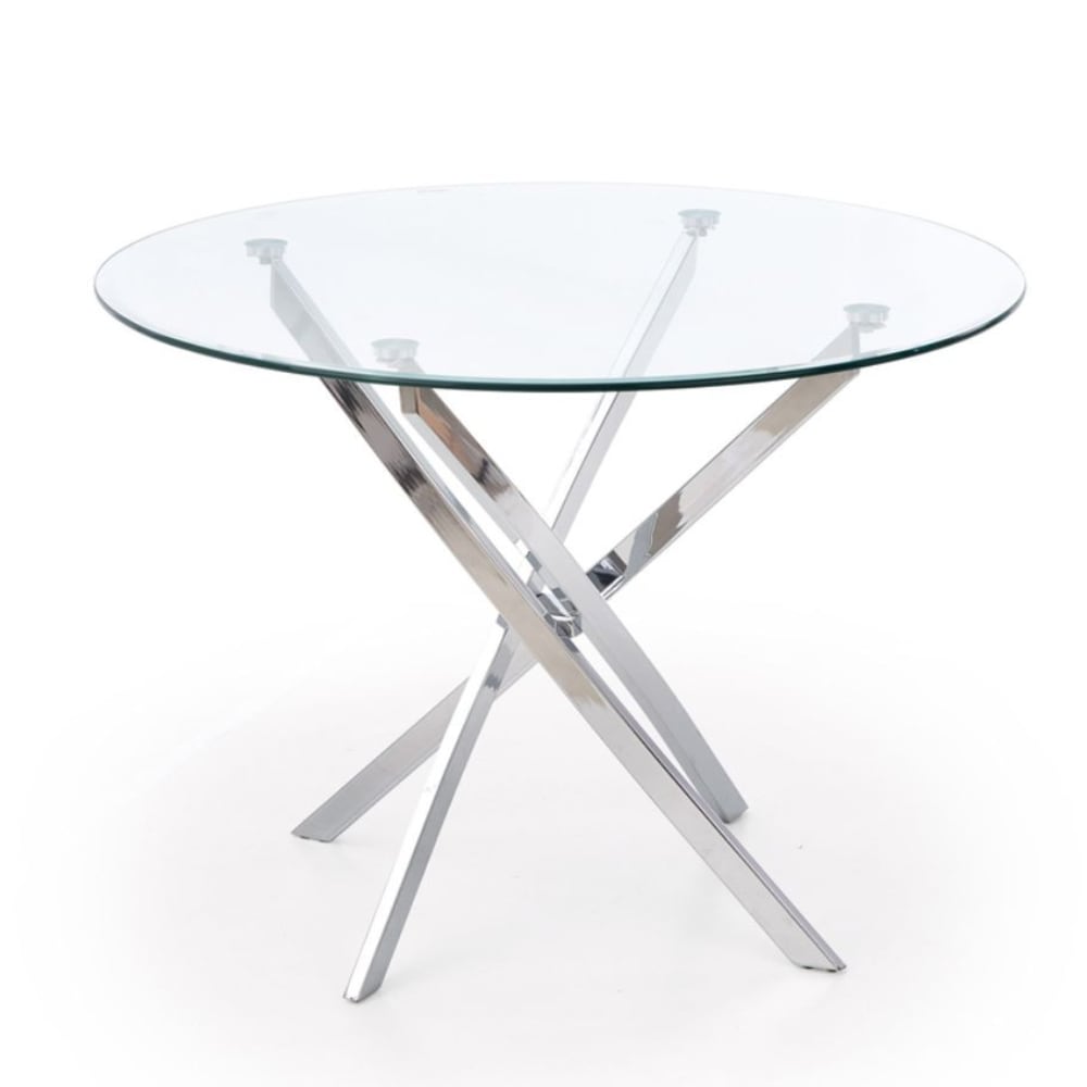Table de salle à manger ronde en verre  100cm