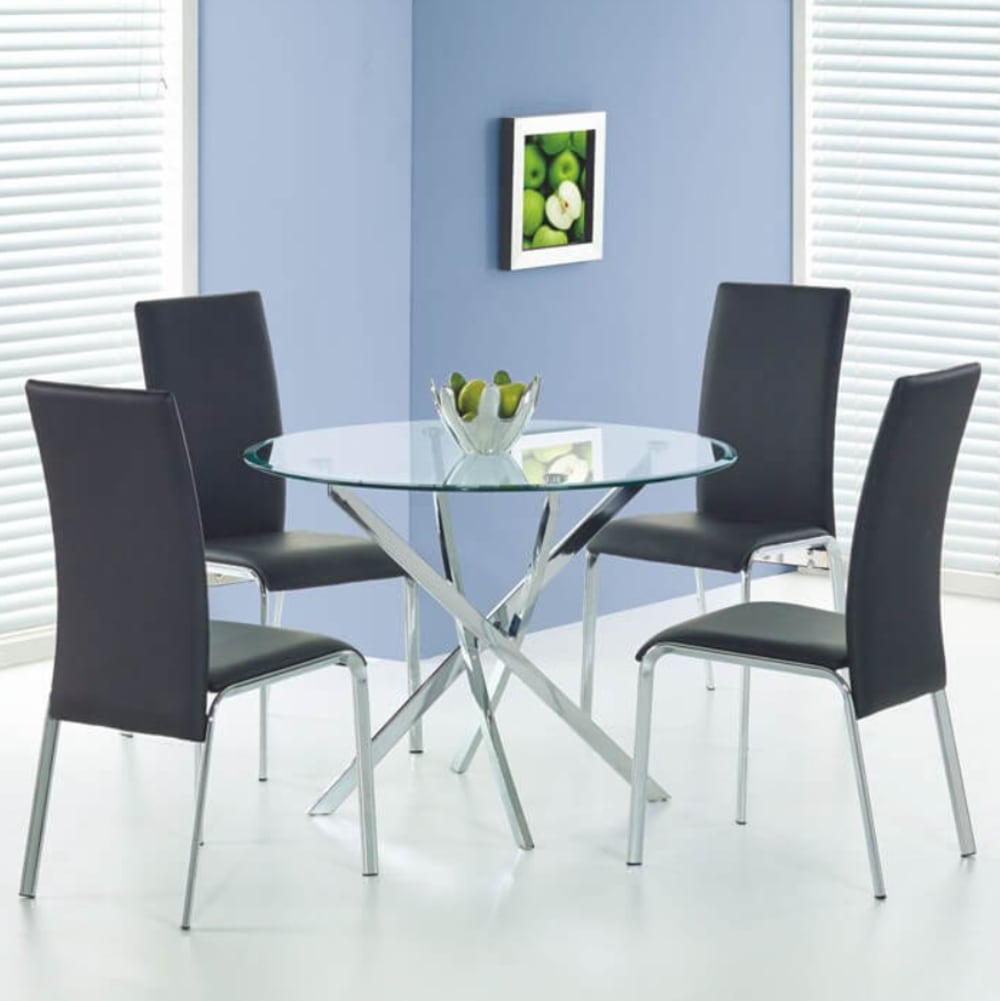 Runder Esszimmertisch aus Glas, 100 cm - Maisons Du Monde