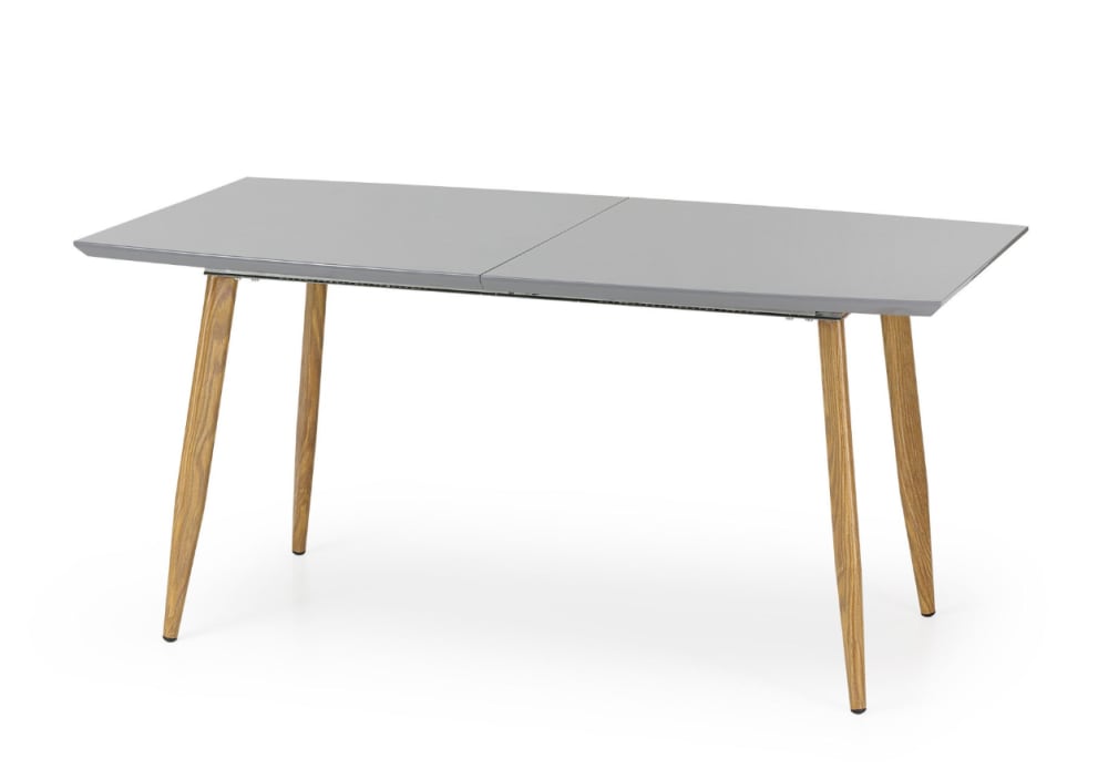 MSO Grau lackierter Designer-Ausziehtisch 160 cm x 200 cm Grau Holz