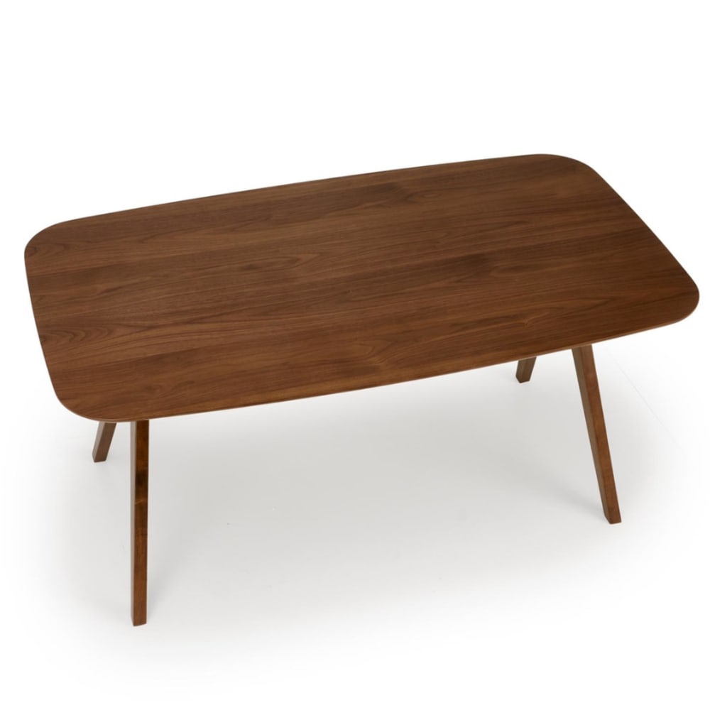 MSO Rechteckiger Esstisch mit Walnussplatte und Beinen 160 cm style classic chic Braun Holz