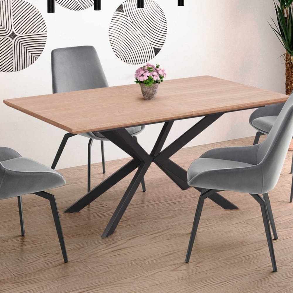 Ausziehbarer Esstisch mit zentralem Metallbein - Maisons Du Monde