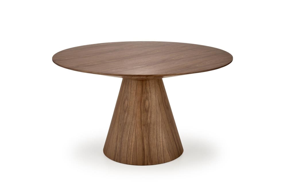 Runder Tisch aus Holzfurnier mit Mittelbein 136 cm - Maisons Du