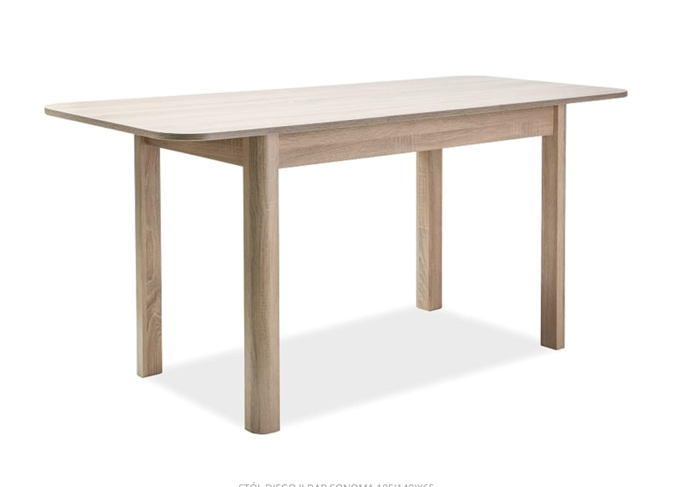 MSO Ausziehbarer Esstisch aus Sonoma-Eiche, 105–140 cm style modern Braun Holz