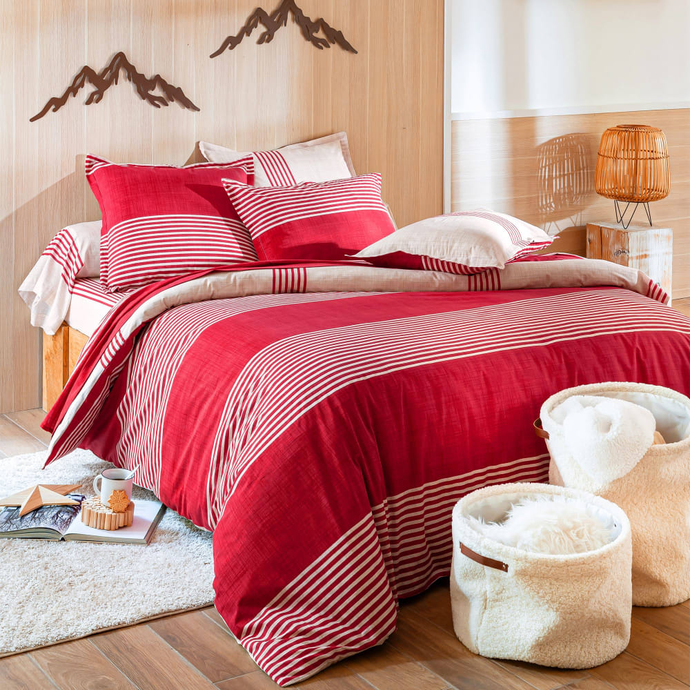 Housse de couette en - rouge
