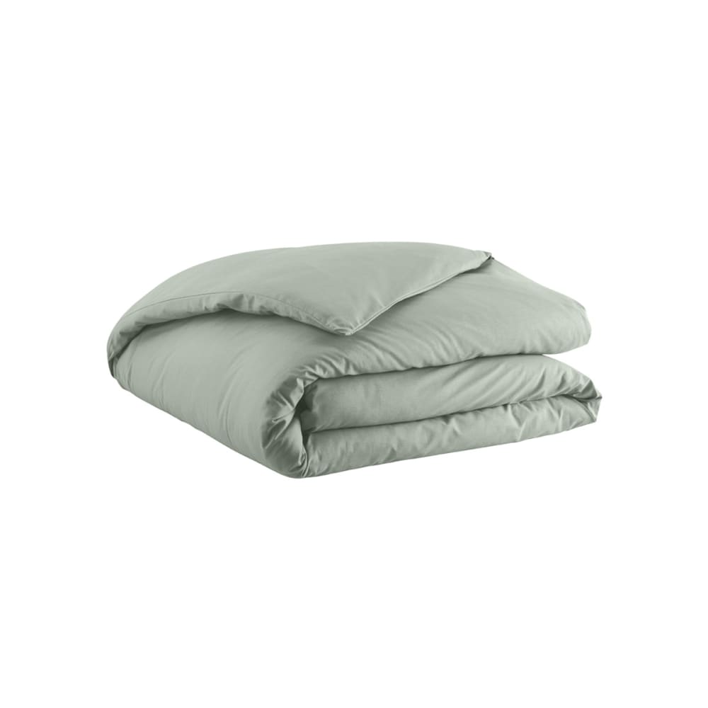 Parure de lit unie en coton taies rectangles Vert Aloe 140 x 200 - Maisons du Monde
