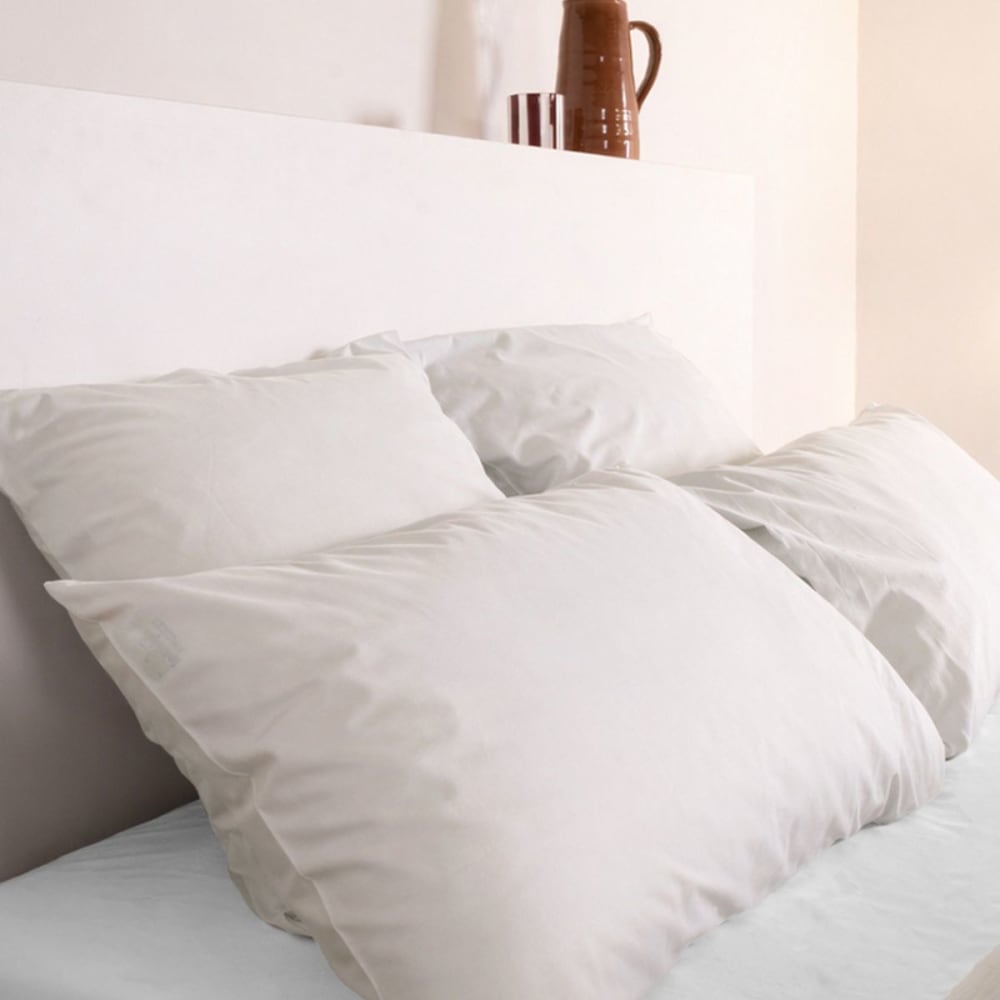 Parure de lit en percale de coton bio gris 260x240 — vue 4