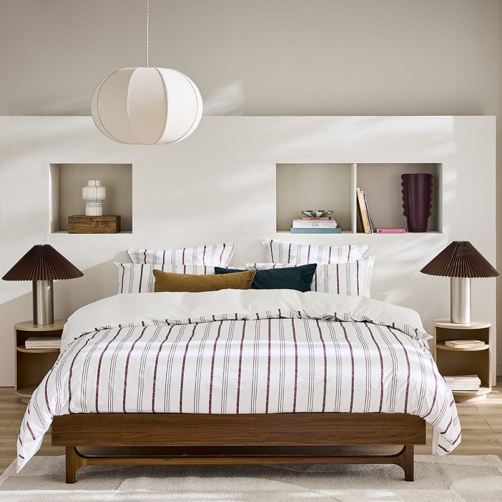 Parure de lit en percale - ecru