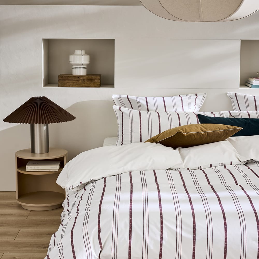 Parure de lit en percale de coton ecru 240 x 220 cm — vue 4