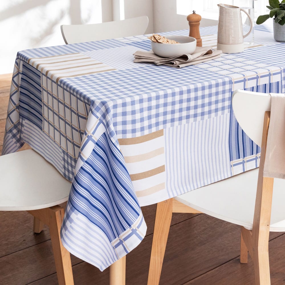 Nappe en coton beige 140x200cm