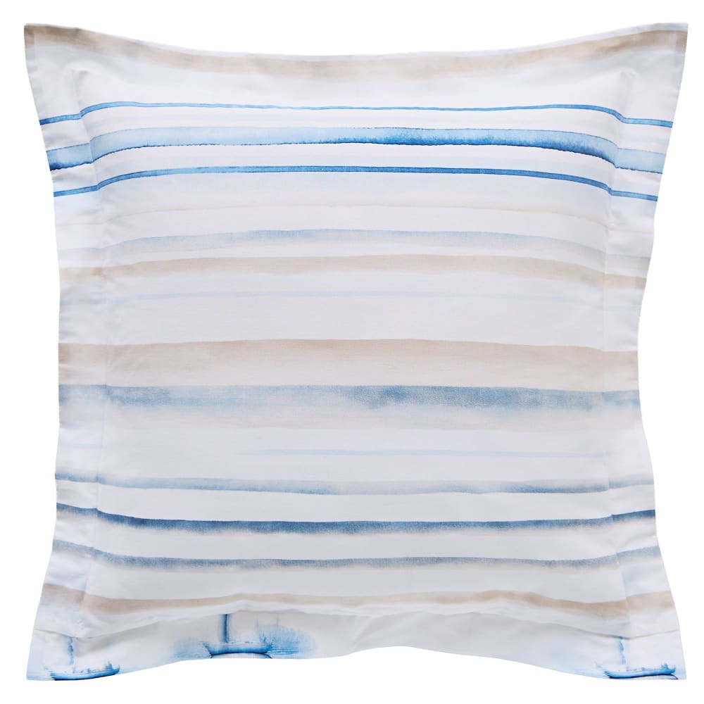 Taie volant en coton bleu 65x65cm — vue 3