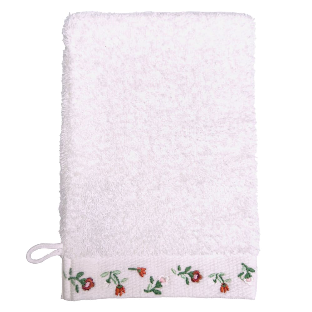 Lot de 2 gant de toilette en coton 450 g/m² blanc 15x21cm