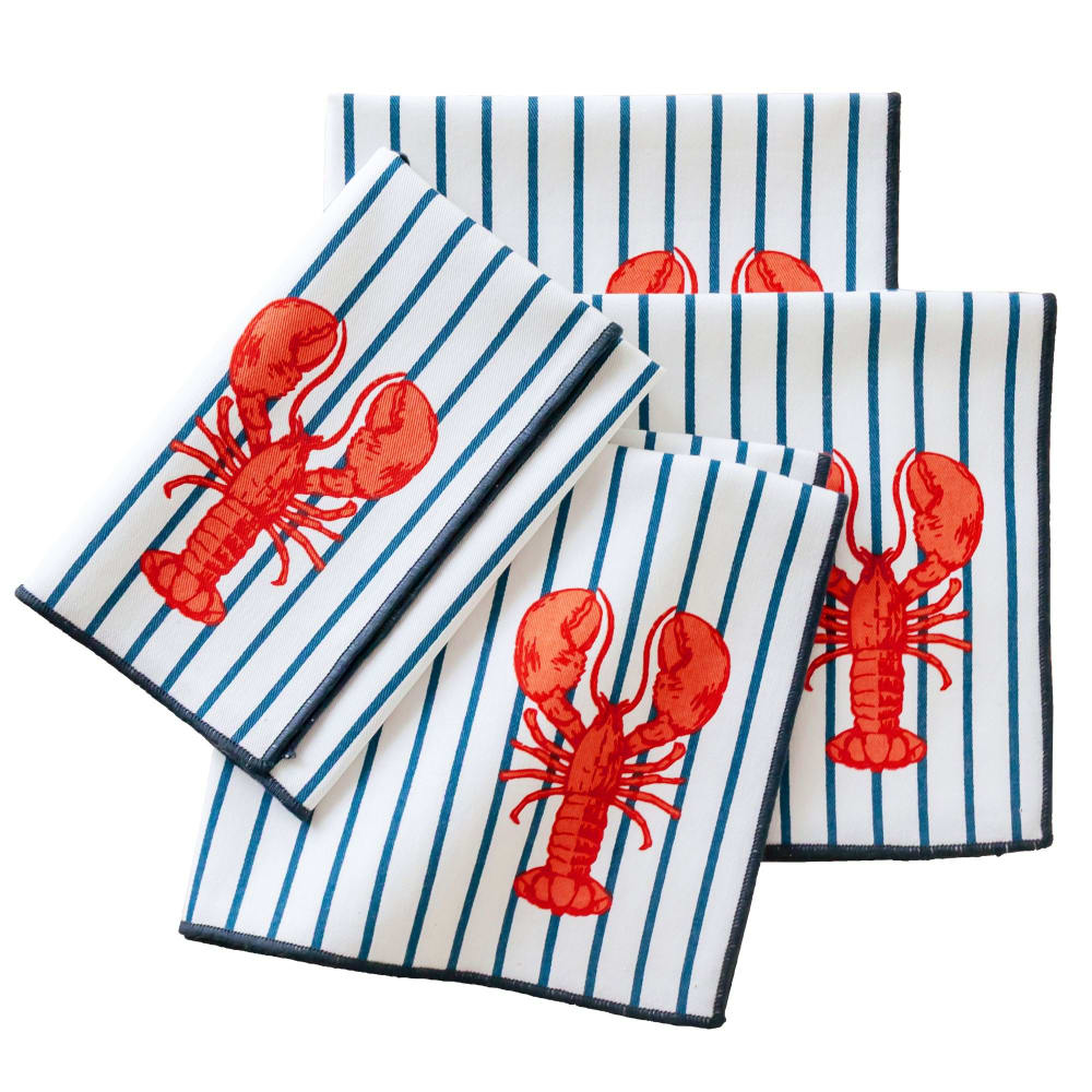 Lot de 4 serviette de table en coton orange 40x40cm