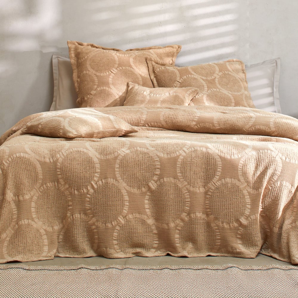 Housse de coussin en coton beige 40x40cm — vue 3