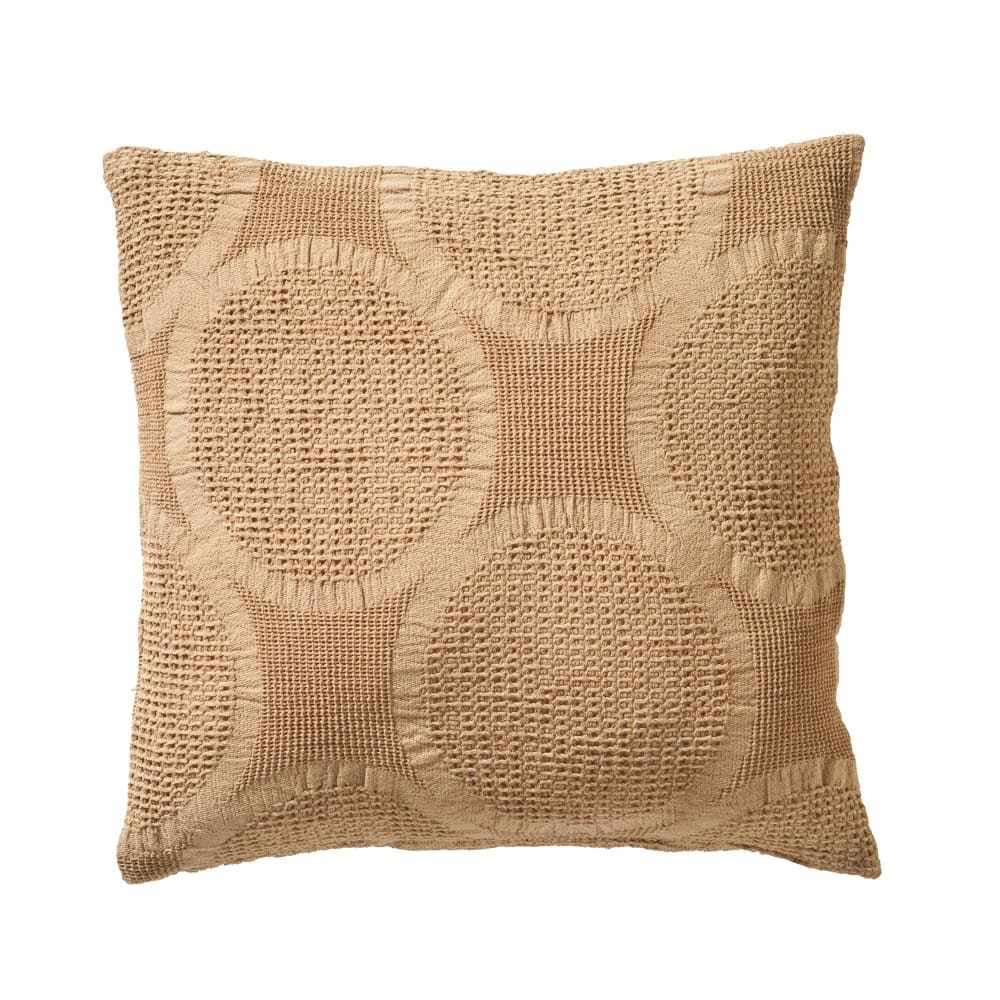 Housse de coussin en coton beige 40x40cm — vue 4