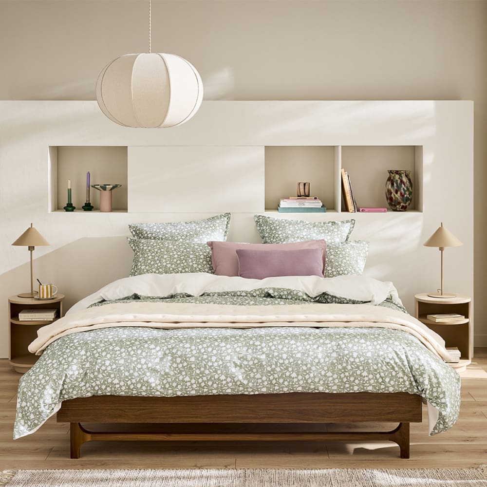Parure de lit en percale - 140 vert