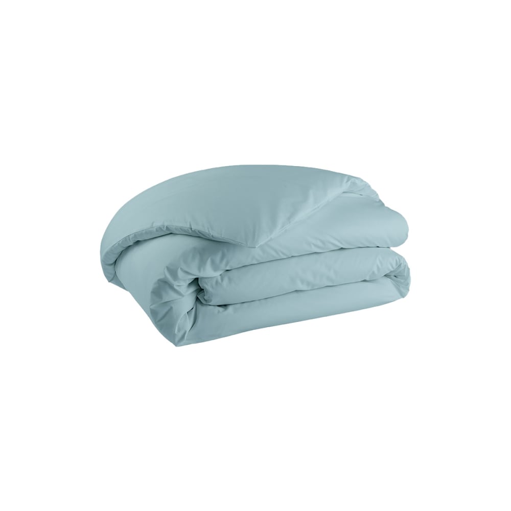 Parure de lit en percale de coton taies rectangles bleu 260x240 — vue 3