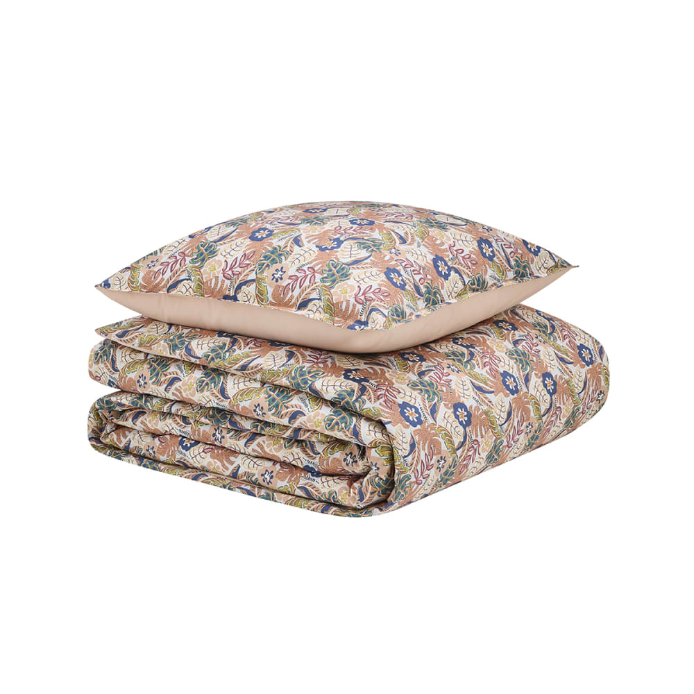 Parure de lit en percale de coton multicolore 200x200 cm — vue 3