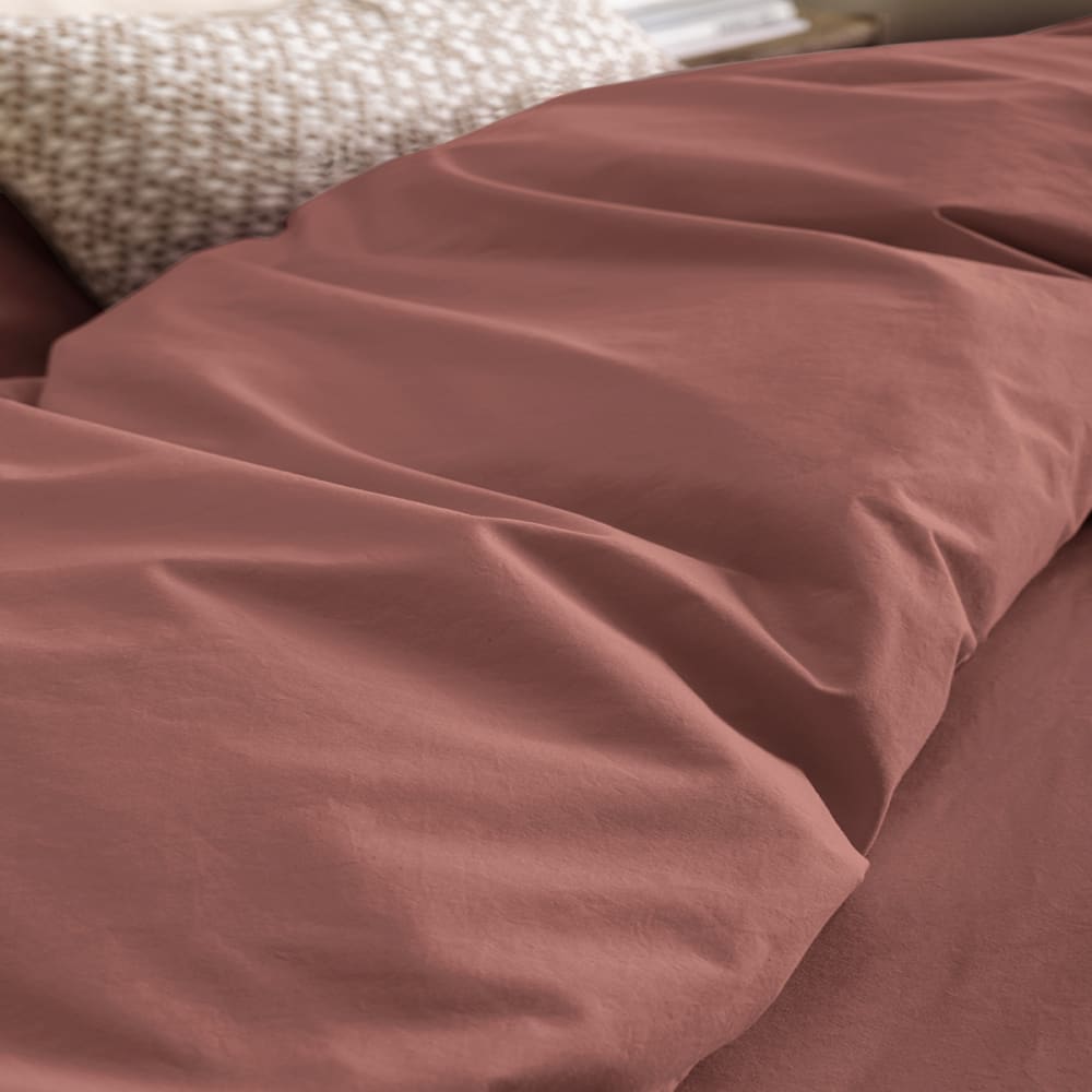 Parure de lit en percale de coton rose 280 x 240 cm — vue 4