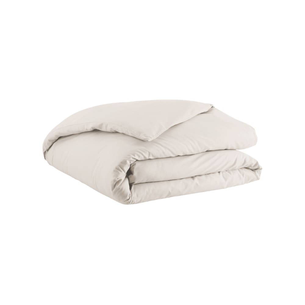 Parure de lit unie en coton taies rectangles Beige crème 200 x 200 - Maisons du Monde